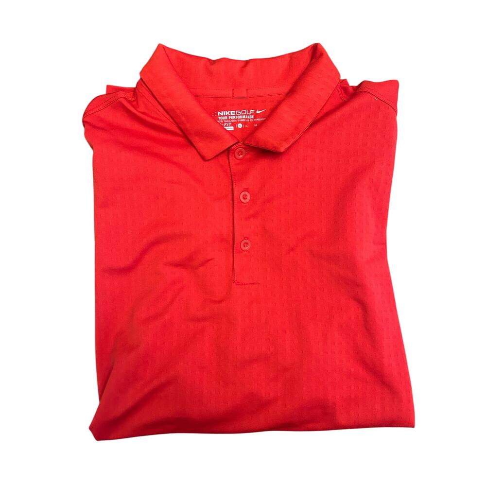 Nike Golf Tour Performance Dri- Fit Red Men's Polo XL
